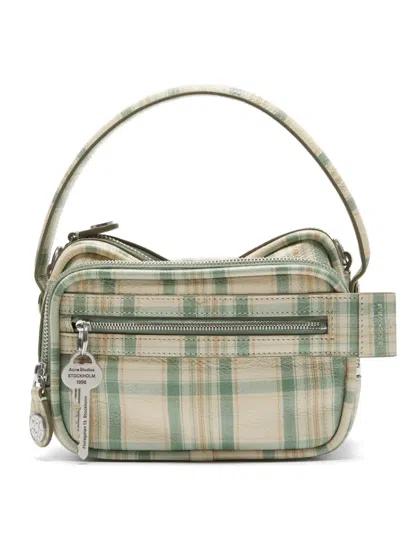 Acne Studios Check-print Leather Cross Body Bag In Pattern