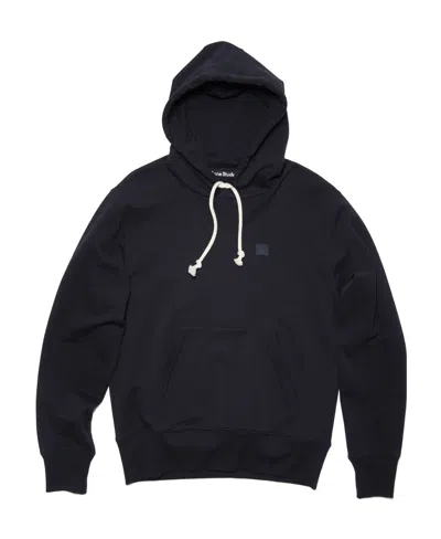 Acne Studios Chest Logo-patch Detail Hoodie In Black
