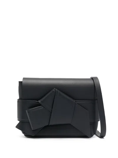 Acne Studios Musubi Mini Leather Crossbody Bag In Black
