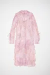 Acne Studios Womens Pink Daftan Floral-print Cotton And Silk-blend Maxi Dress In Pink