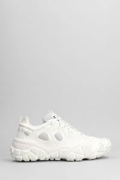Acne Studios Chunky Mesh Lace-up Sneakers In White