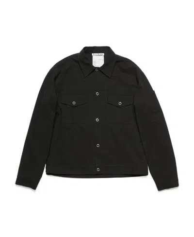 Acne Studios Classic-collar Shirt Jacket In Black