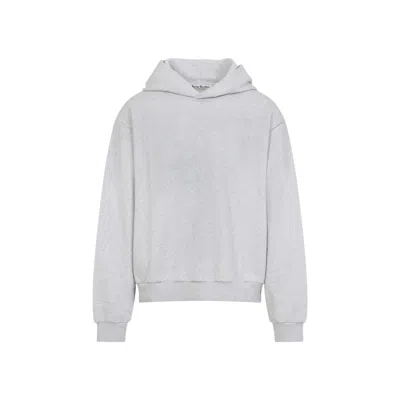 Acne Studios Classic Hooded Sweatshirt With Bold Branding In Gray