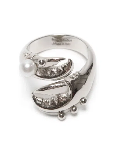 Acne Studios Claws Ring In Aae Silver