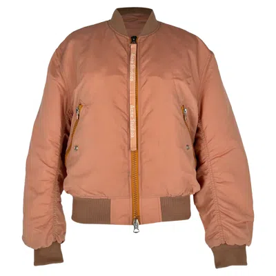 Pre-owned Acne Studios Clea Bomber Jacket In Pink Nylon