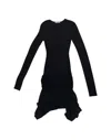 Acne Studios Black Long Sleeve Midi Dress In Black