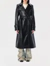 Acne Studios Women's Eco Leather Trench Coat In Schwarz