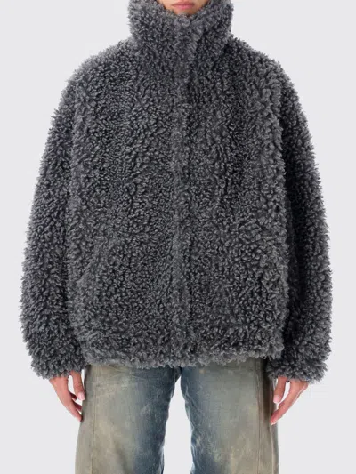 ACNE STUDIOS FUR COAT ACNE STUDIOS WOMAN COLOR GREY,H51690020