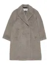Acne Studios Double-breasted Wool-blend Coat In Brown