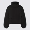 Acne Studios Womens Anthracite Black High-neck Zip-pockets Relaxed-fit Shell-down Jacket In Anthracite/black