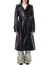 Acne Studios Women's Eco Leather Trench Coat In Black