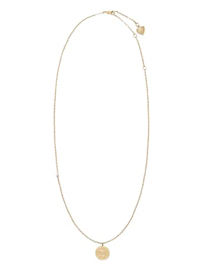 Acne Studios Coin-charm Necklace In Gold