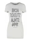 Acne Studios Cold Grey Cotton T-shirt In Gray