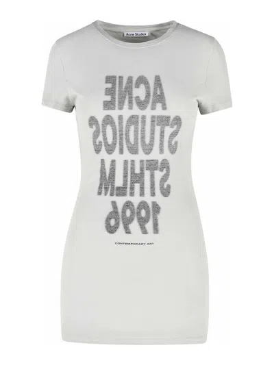 ACNE STUDIOS COLD GREY COTTON T-SHIRT