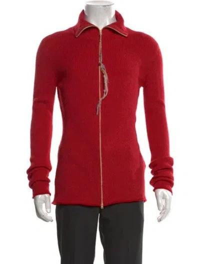 Pre-owned Acne Studios Collar Long Sleeve Cardigan In Orange