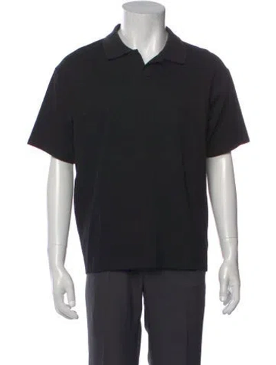 Pre-owned Acne Studios Collar Short Sleeve Polo Shirt In Black
