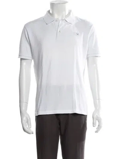 Pre-owned Acne Studios Collar Short Sleeve Polo Shirt In White