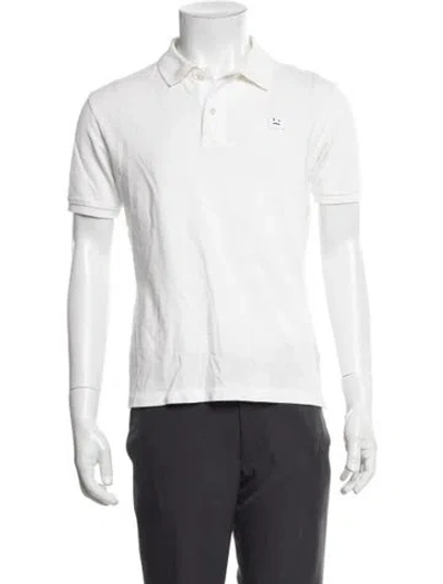 Pre-owned Acne Studios Collar Short Sleeve Polo Shirt In White
