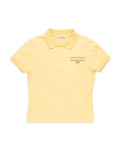 Acne Studios Collared Tee In Yellow