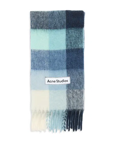 Acne Studios Color Check Scarf In Red