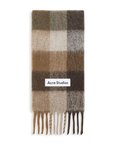 Acne Studios Color Check Scarf In Black