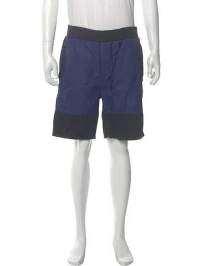 Pre-owned Acne Studios Colorblock Pattern Athletic Shorts In Blue