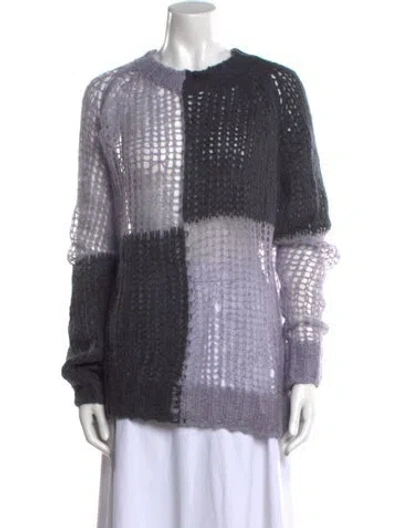 Pre-owned Acne Studios Colorblock Pattern Crew Neck Sweater In Multi