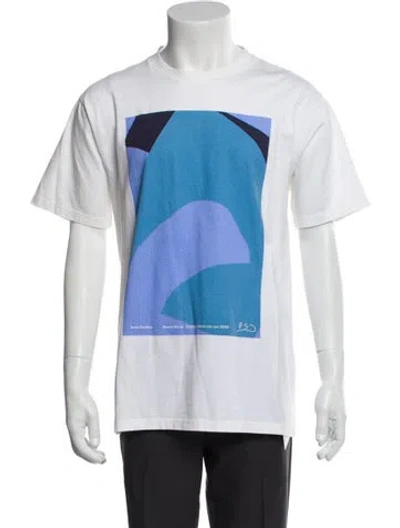 Pre-owned Acne Studios Colorblock Pattern Crew Neck T-shirt In Neutral