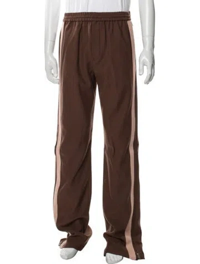 Pre-owned Acne Studios Colorblock Pattern Grosgrain Trim Lounge Bottoms W/ Tags In Brown