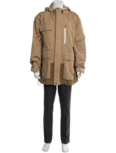 Pre-owned Acne Studios Colorblock Pattern Parka In Neutral
