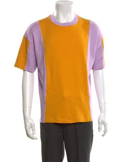 Pre-owned Acne Studios Colorblock Pattern Short Sleeve Shirt In Yellow