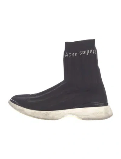 Pre-owned Acne Studios Colorblock Pattern Sock Boots In Blue