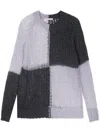 Acne Studios Oversized Two-tone Open-knit Sweater In Multi