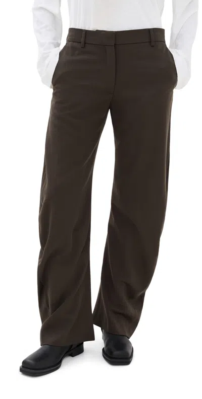 Acne Studios Comfort Gab Trousers Brown