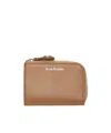Acne Studios Compact Zip Wallet In Brown