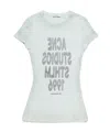 Acne Studios Contemporary Art Text T-shirt In Gray