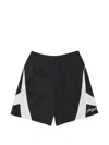 Acne Studios Contrast Panel Shorts In Black