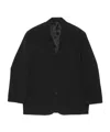 Acne Studios Contrast-stitching Blazer In Black