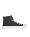 Acne Studios Contrasting Toe-cap High-top Sneakers In Black