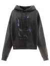 ACNE STUDIOS COOL & COMFY BLACK PRINTED HOODIE FOR WOMEN FROM SS24 COLLECTION