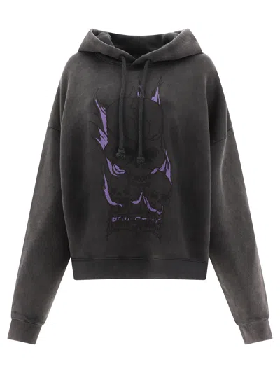 ACNE STUDIOS COOL & COMFY BLACK PRINTED HOODIE FOR WOMEN FROM SS24 COLLECTION