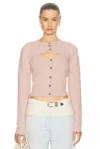 Acne Studios Button-up Knitted Cardigan Set In Dusty Pink