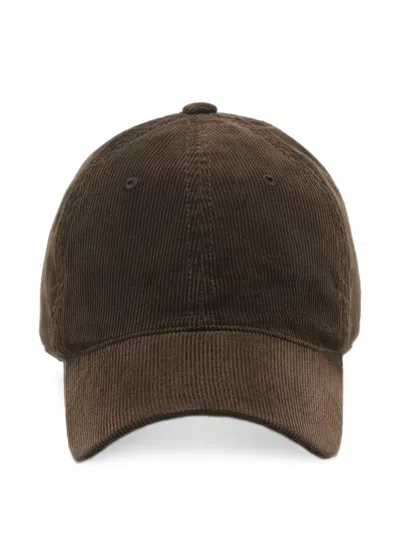 Acne Studios Corduroy Baseball Cap In Brown
