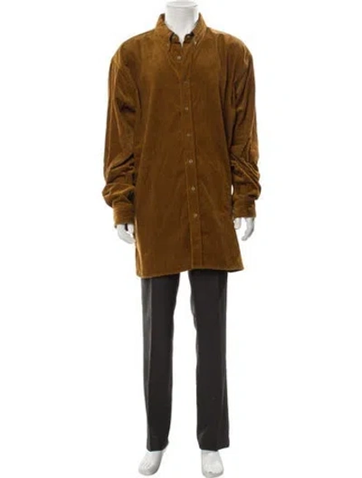 Pre-owned Acne Studios Corduroy Long Sleeve Shirt In Brown