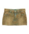 Acne Studios Corduroy Mini Skirt In Green