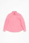 Acne Studios Corduroy Overshirt In Tango Pink