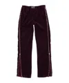 Acne Studios Ribbed-velvet Zip-detail Pants In Brown