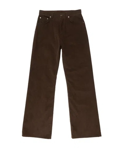 Acne Studios Corduroy Trousers In Brown