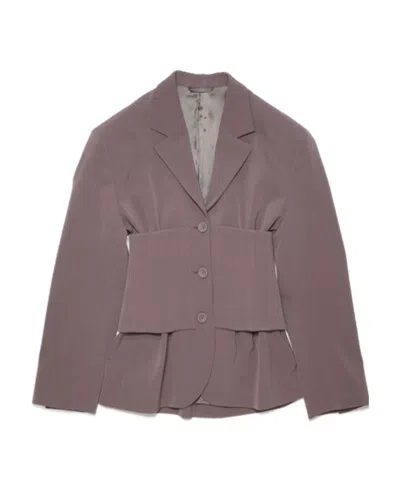 Acne Studios Corset-style Blazer In Gray