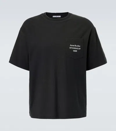 Acne Studios Cotton And Hemp T-shirt In Black